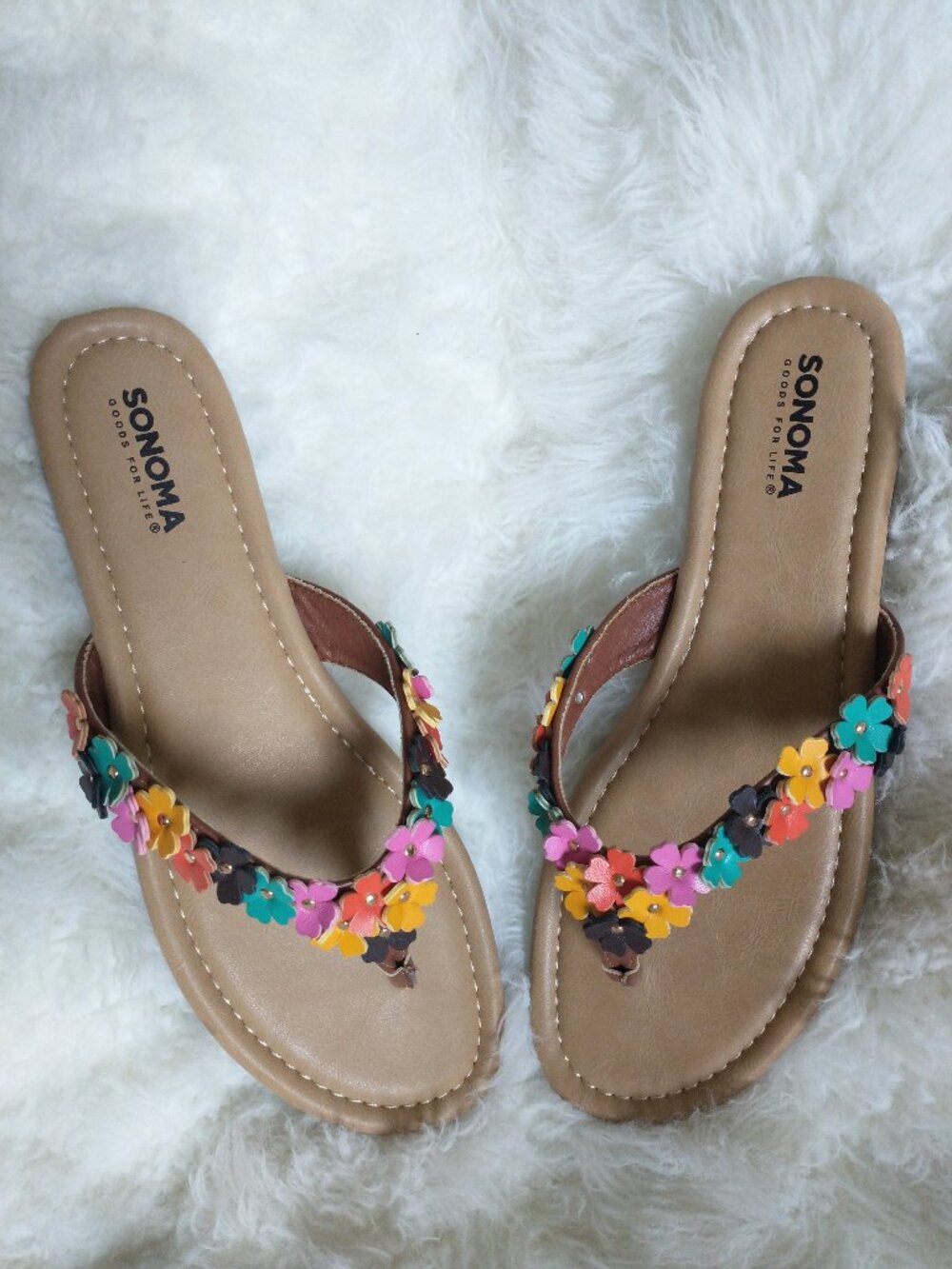 Somona Colorful Floral Thong Sandals (10)